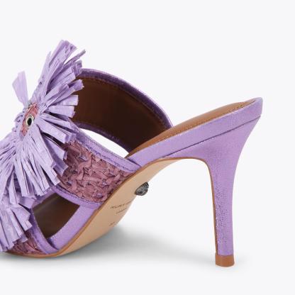 Kurt Geiger London Raffia Buckle Heel - Purple - view 4