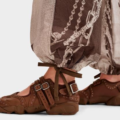 Women's Nithtke Sportswear Dysto Mid-Rise Oversized Cargo Pants - Dark Hazel