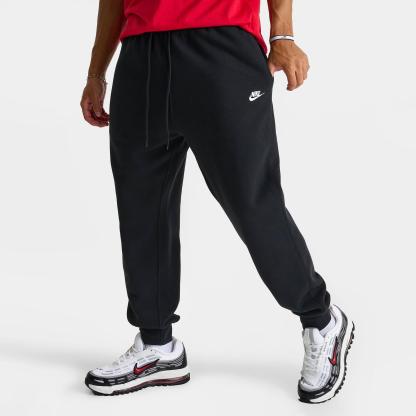 Men's Nike Club Fleece Premium Jogger Pants - Black/Black/White