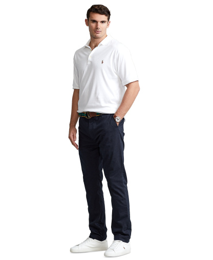 Polo Ralph Lauren Men's Big & Tall Solid Polo Shirt - White