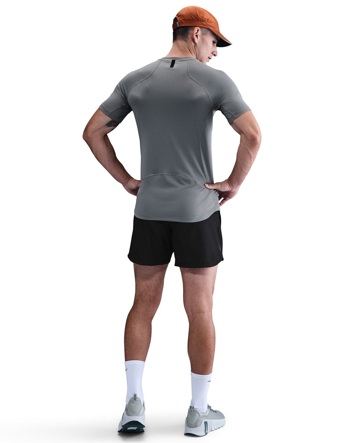 Nike Men's Pro Training Dri-Fit Short-Sleeve T-Shirt - Smoke Gray/Black