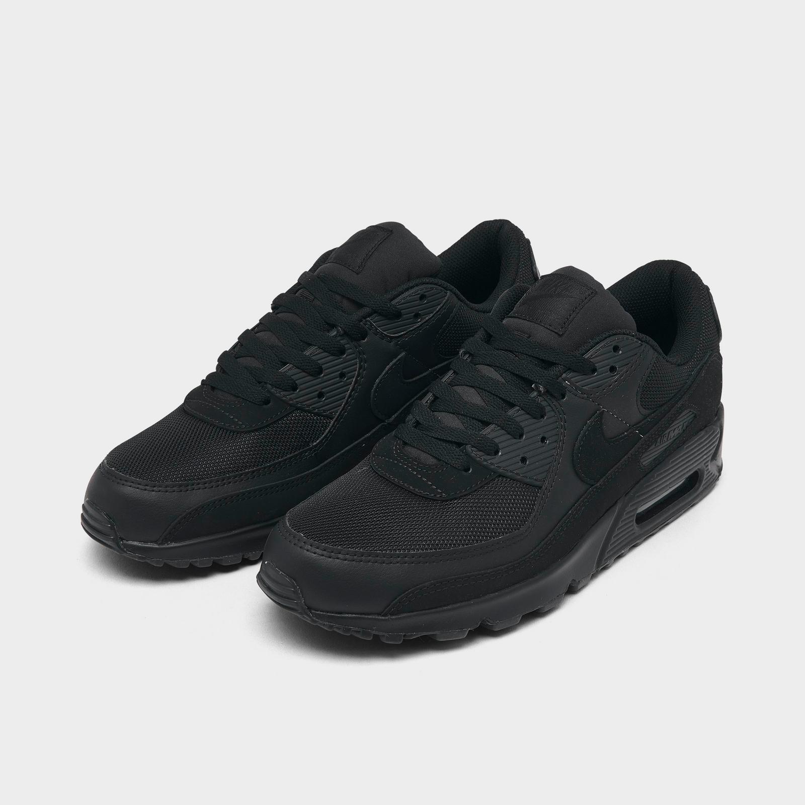 Men's Nike Air Max 90 Casual Shoes - Black/Black/Black/Black