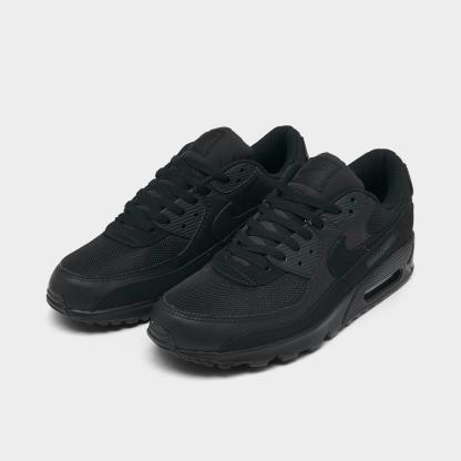 Men's Nike Air Max 90 Casual Shoes - Black/Black/Black/Black