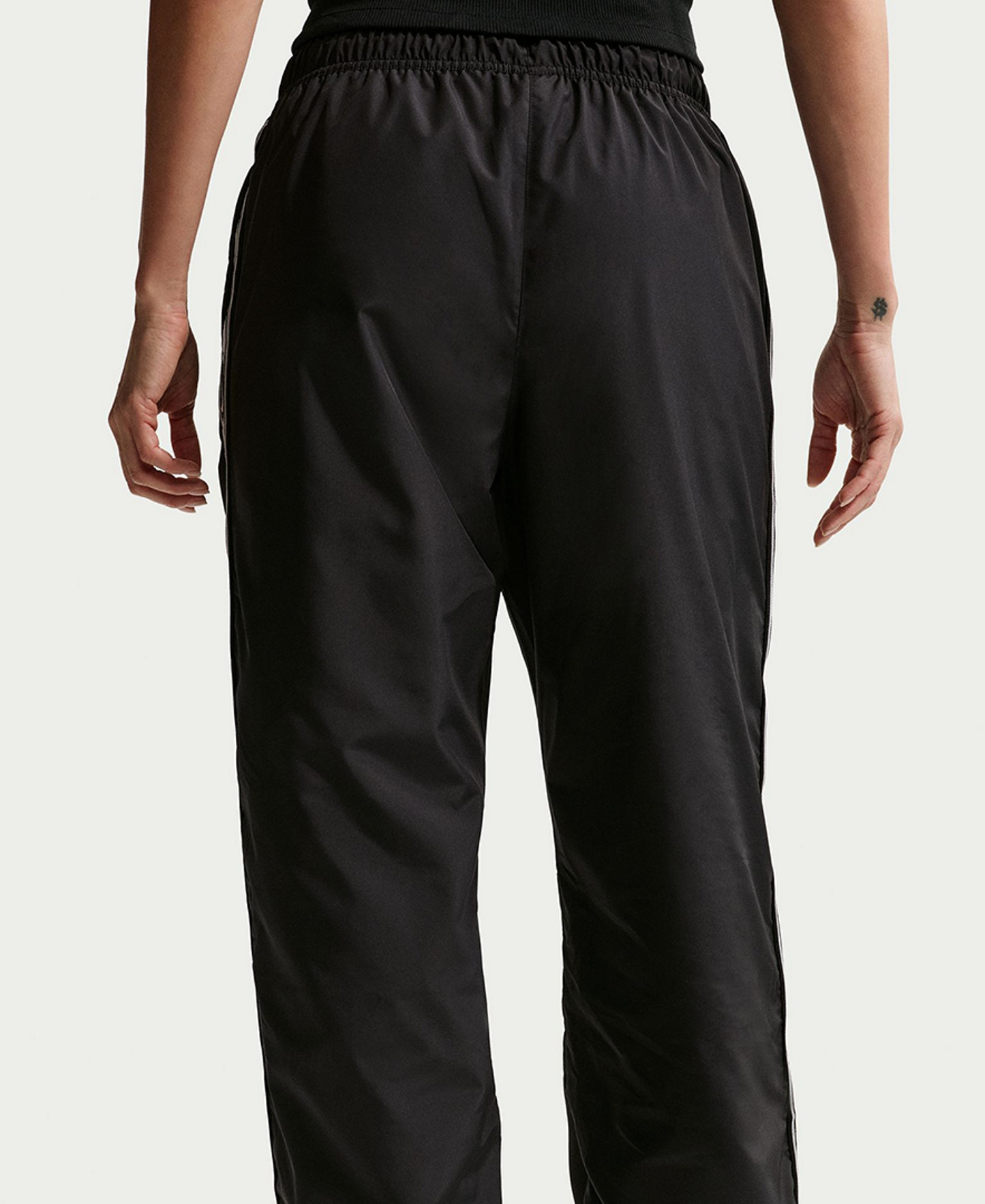 Nike Women's Sportswear Classic Mid-Rise Woven Pants - Black/Sail