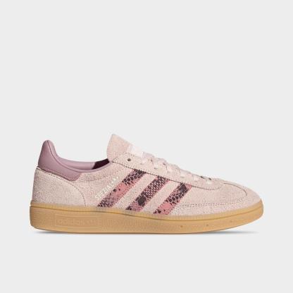 Women's adidas Originals Handball Spezial Casual Shoes - Part 2 - Wonder Quartz/Wonder Mauve/Magic Mauve - Left shoe facing left. Outside of the shoe.