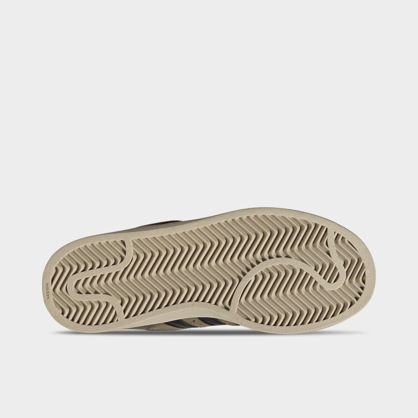 Big Kids' adidas Originals Superstar II Casual Shoes - Olive Strata/Core Black/Khaki - Bottom view