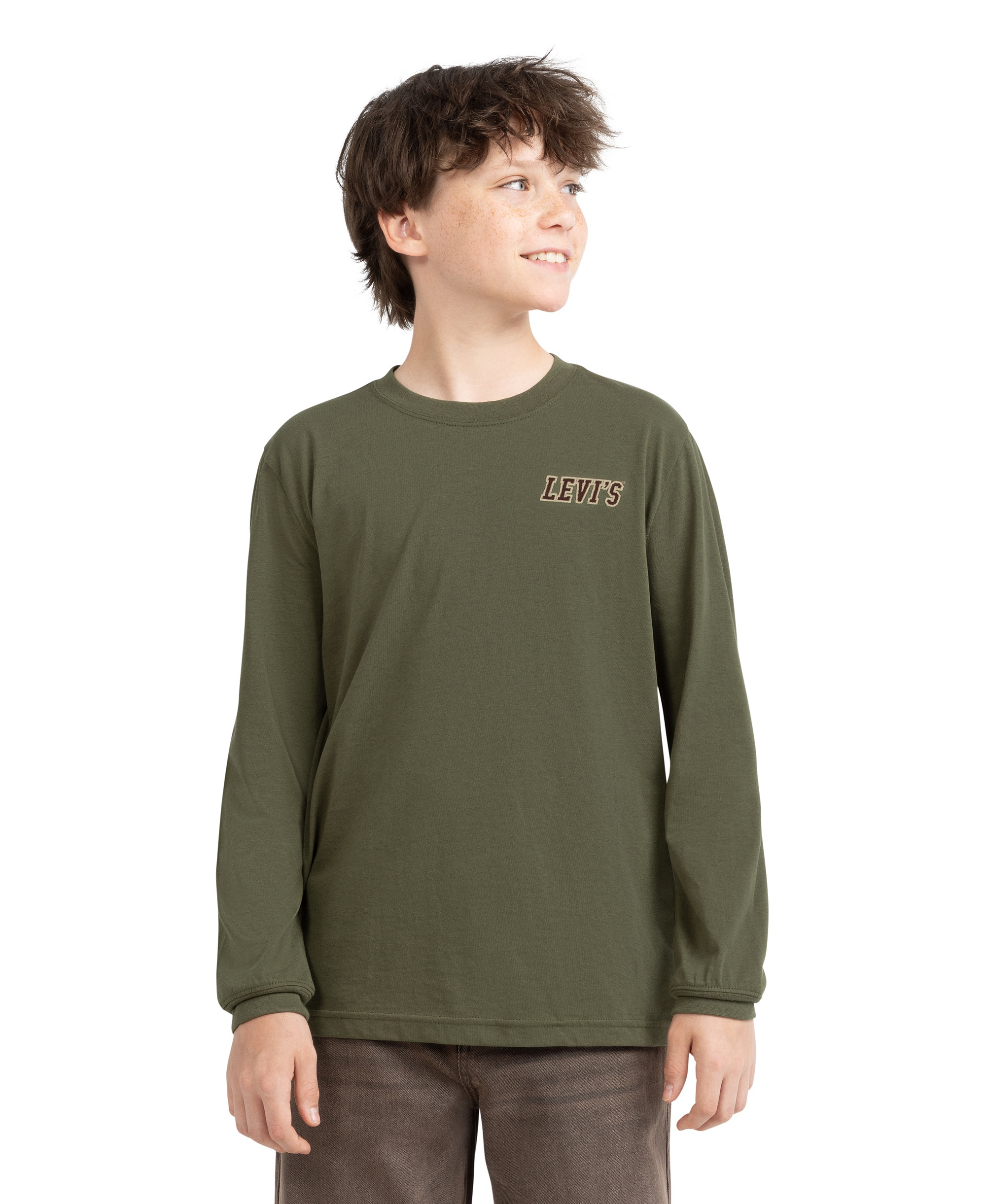 Levi's Boys' 8-20 In the Woods Long-Sleeve T-Shirt - Olive Night