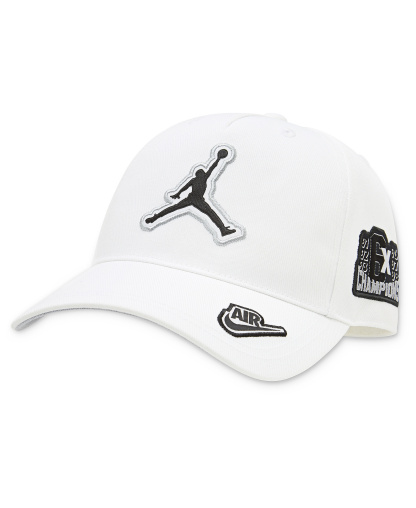 Jordan Boys' 8-20 Curve Brim Cap - White