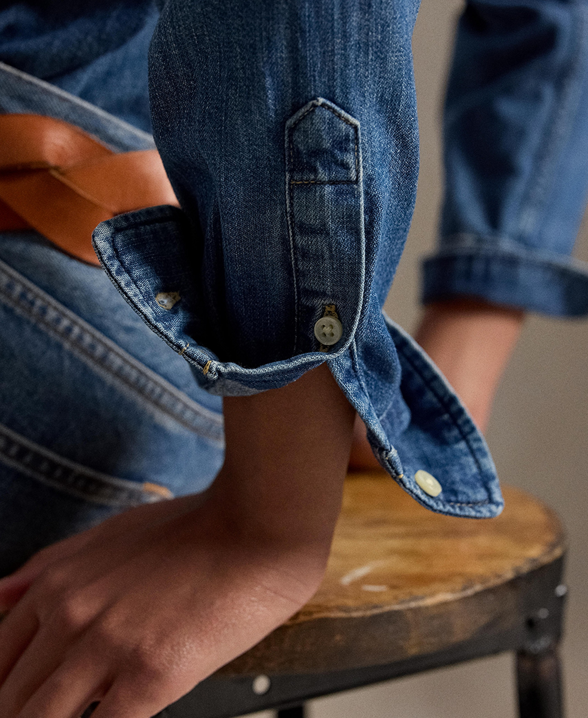 Polo Ralph Lauren Women's Slim-Fit Denim Shirt - Merced Wash