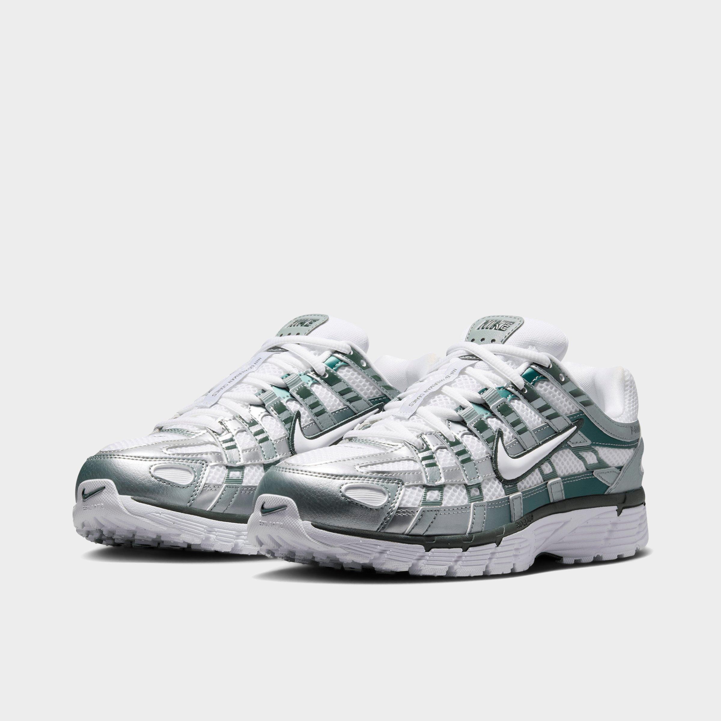Women's Nithtke P-6000 Casual Shoes - Part 1 - White/Mica Green/Camo Green/White - Both shoes facing left