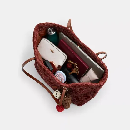 Large City Tote Bag With Charms - Gold/Russet - view 4