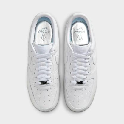 Men's Nike NOCTA Air Force 1 Low Casual Shoes - White/Cobalt Tint/Metallic Silver