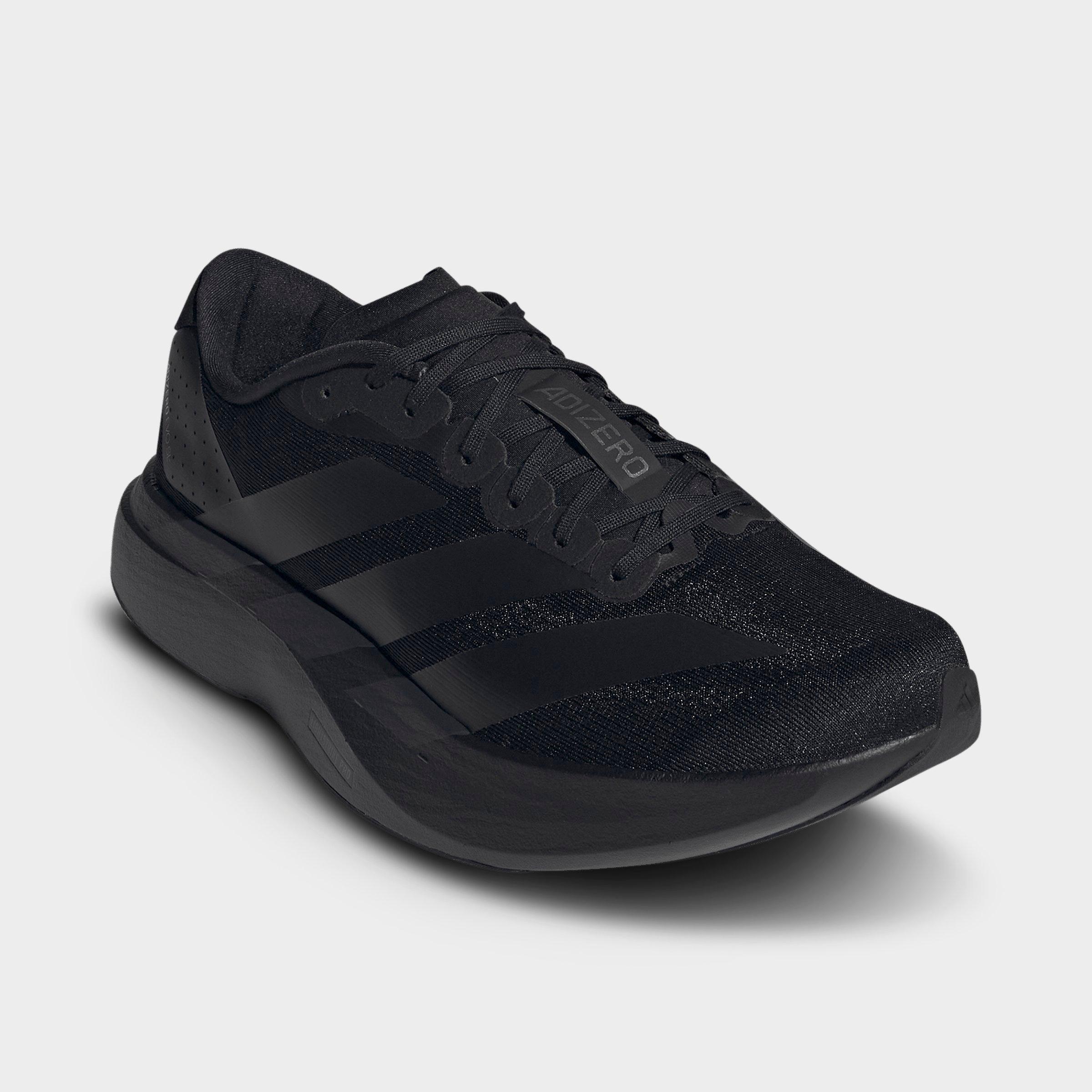 Men's adidas Adizero EVO SL Running Shoes - Part 2 - Core Black/Core Black/Iron Metallic - Both shoes facing left