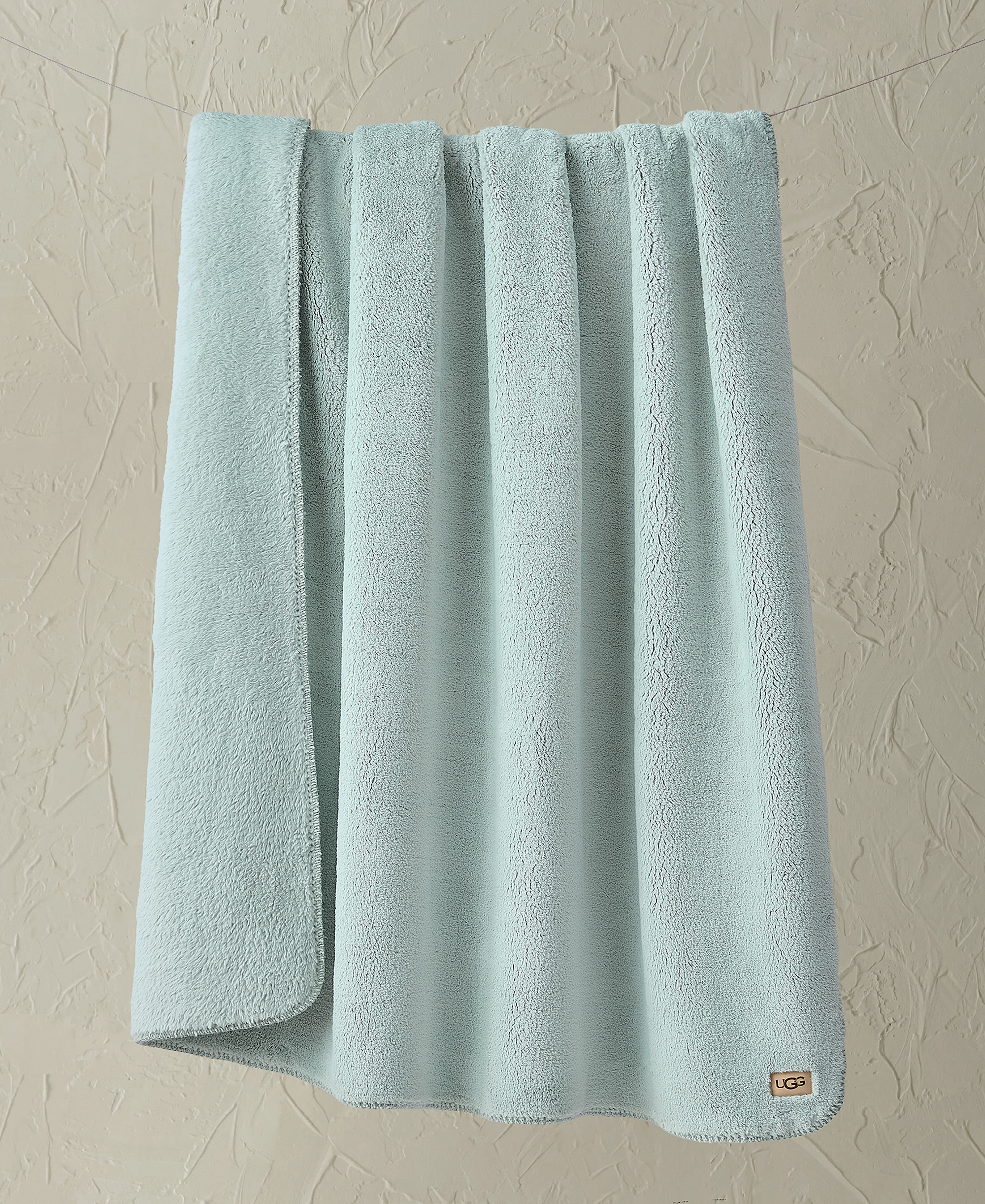 UGG® Saige Plush Throw, 50" x 70" - Sky Grey