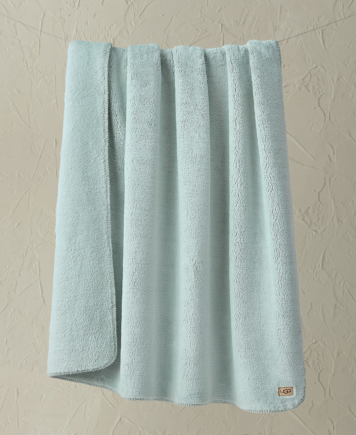 UGG® Saige Plush Throw, 50" x 70" - Sky Grey