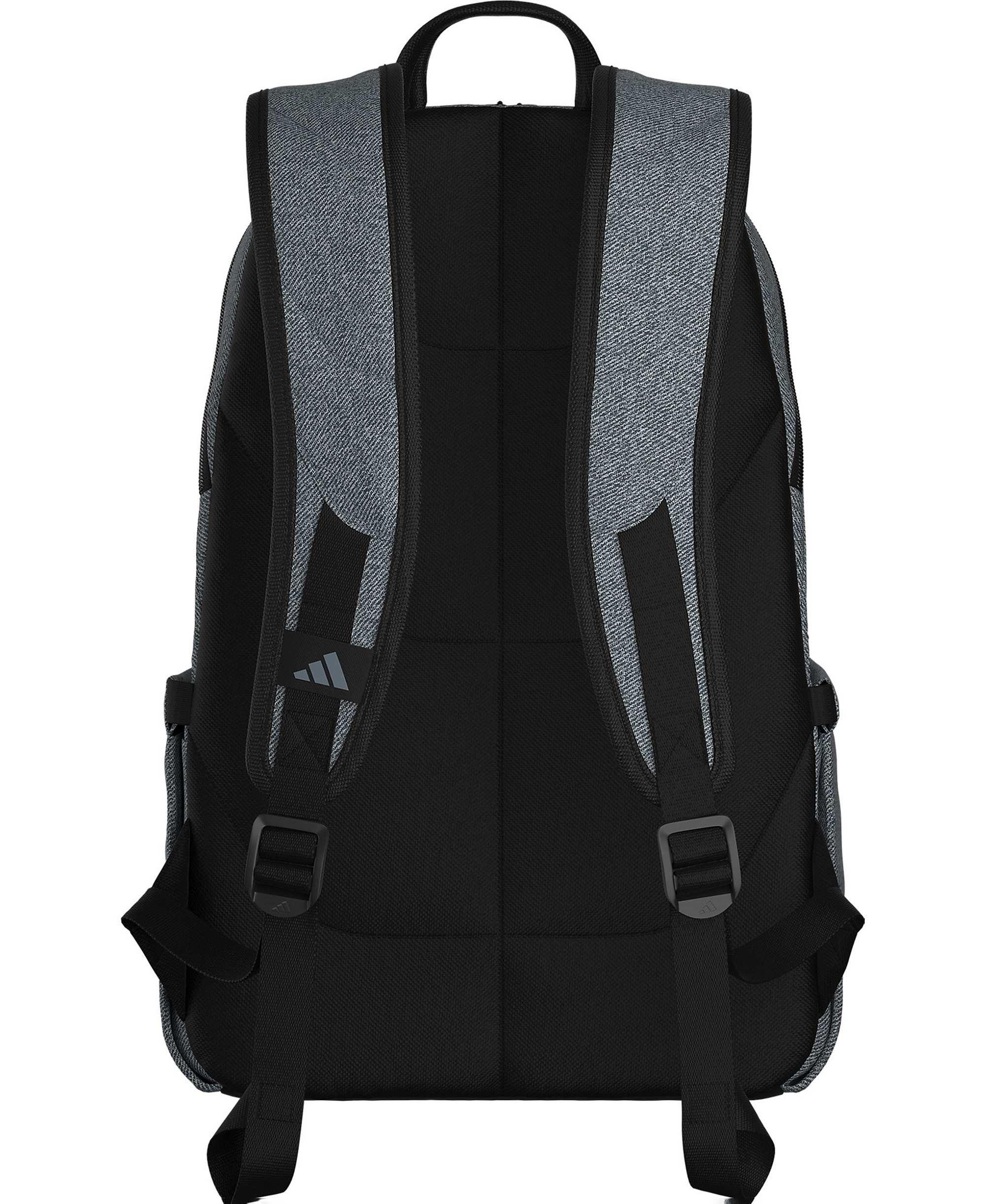 adidas Men's Multiple Zippered Pockets Backpack Messenger - Twill Onix Gray/Black
