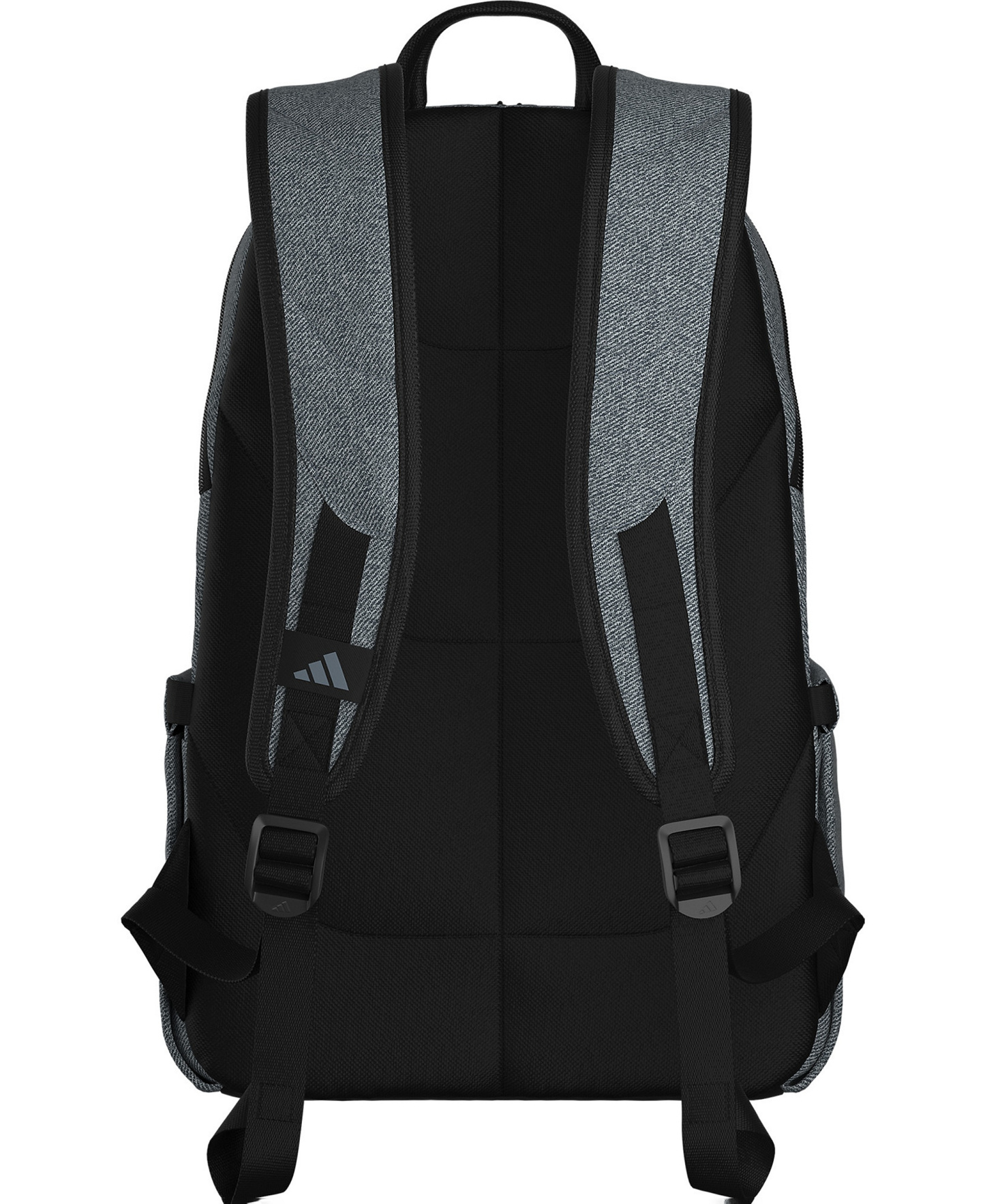 adidas Men's Multiple Zippered Pockets Backpack Messenger - Twill Onix Gray/Black