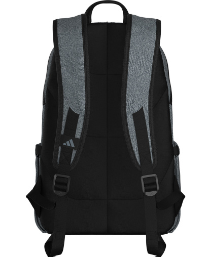 adidas Men's Multiple Zippered Pockets Backpack Messenger - Twill Onix Gray/Black