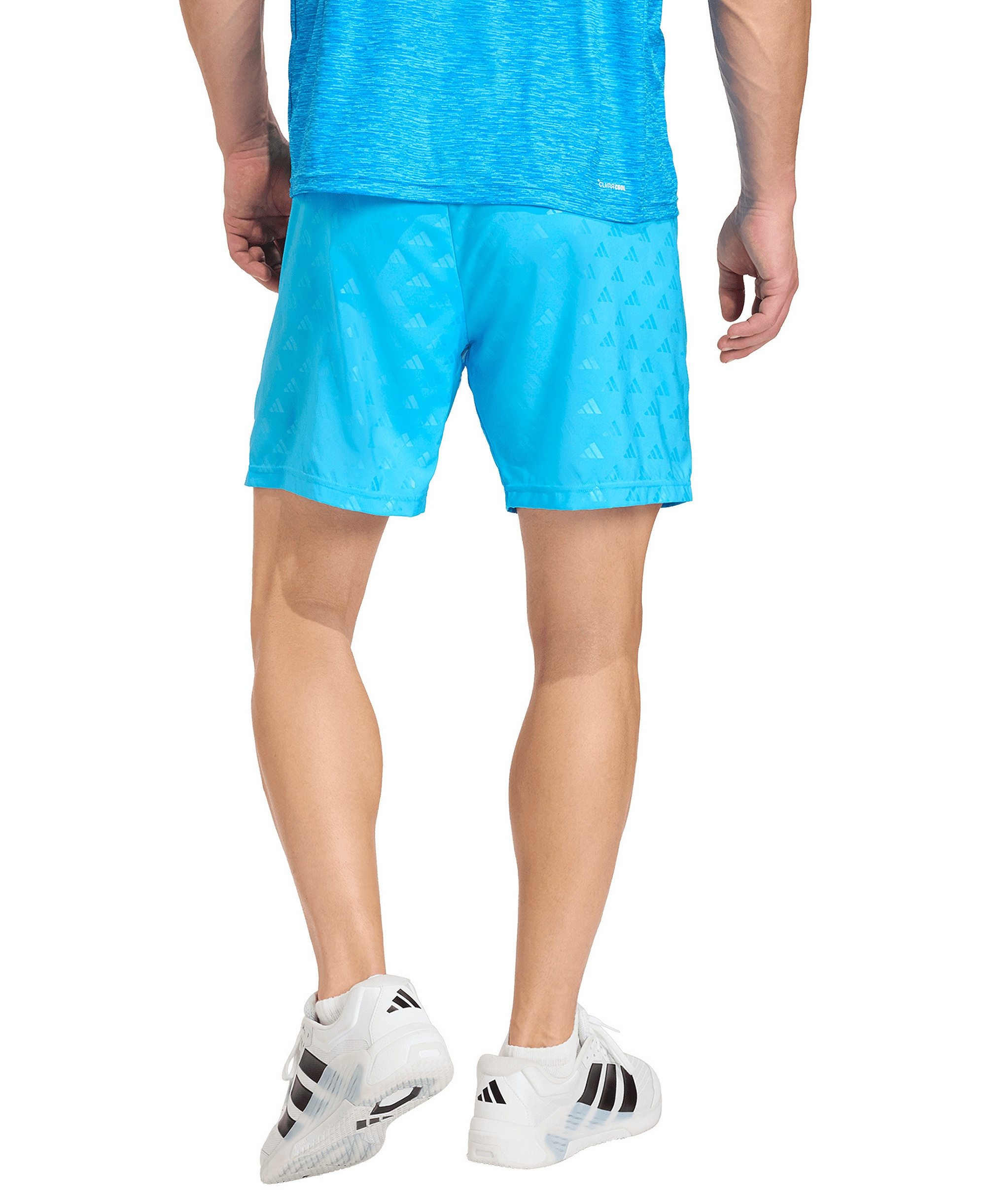 adidas Men's Workout Essentials Brandlove Woven Shorts - Aqua