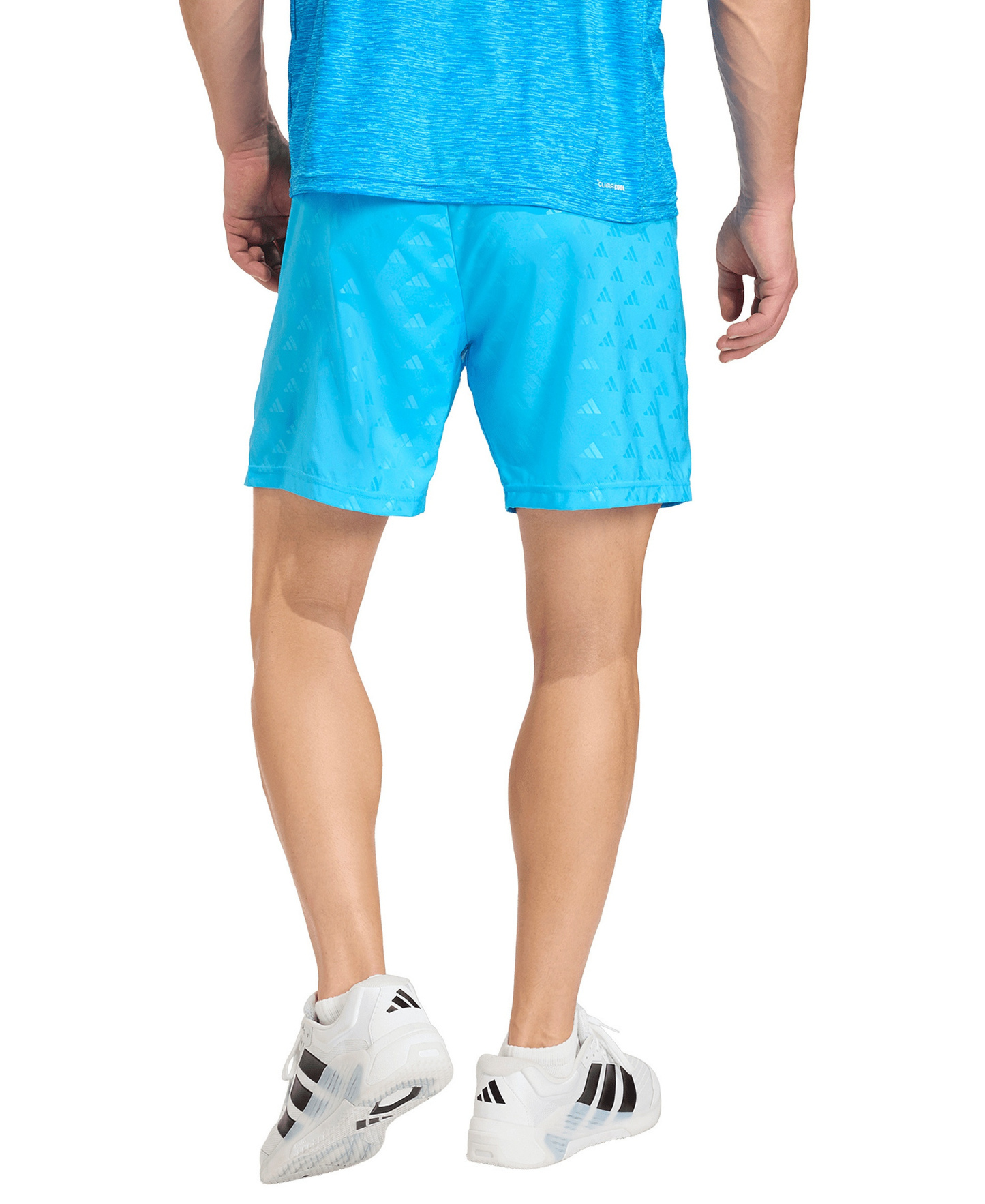 adidas Men's Workout Essentials Brandlove Woven Shorts - Aqua