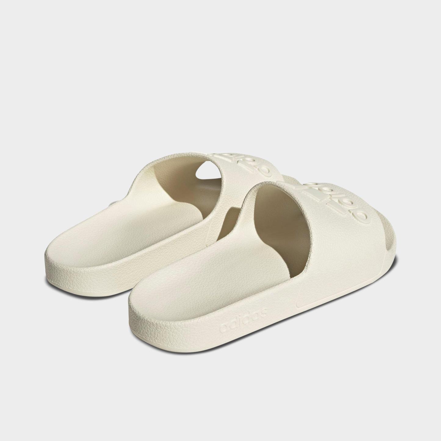 adidas adilette Aqua Slide Sandals - Off White/Off White/Off White - Back view