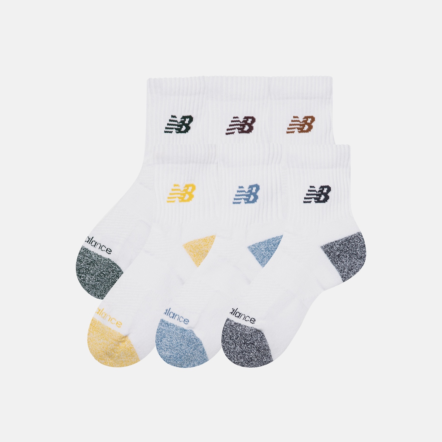 New Balance Active QTR Socks 6 Pack, LAS65202AS5