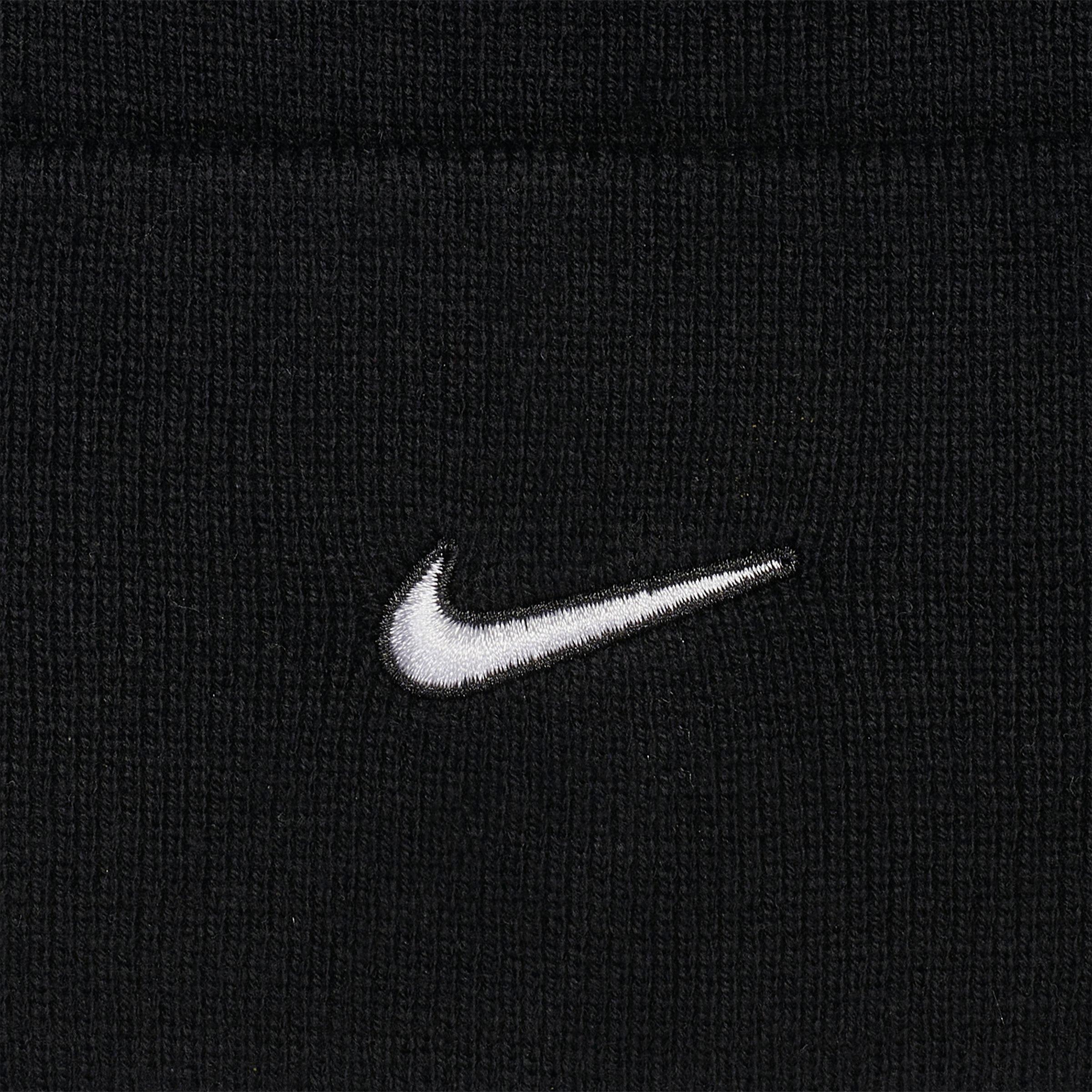 Nithtke Peak Swoosh Beanie Hat - Black