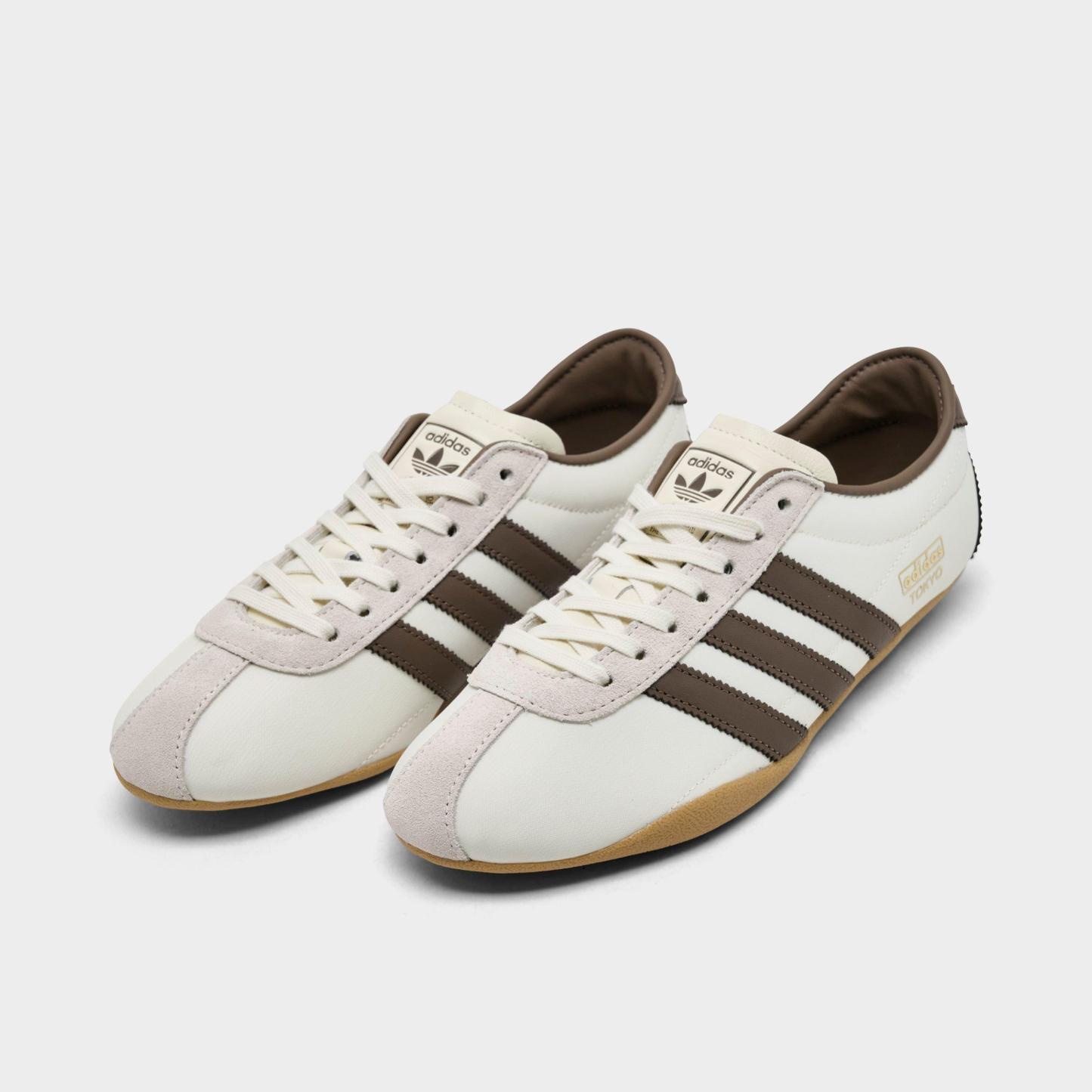 Women's adidas Originals Tokyo Casual Shoes - Part 1 - Off White/Earth Strata/Gold Metallic - Both shoes facing left