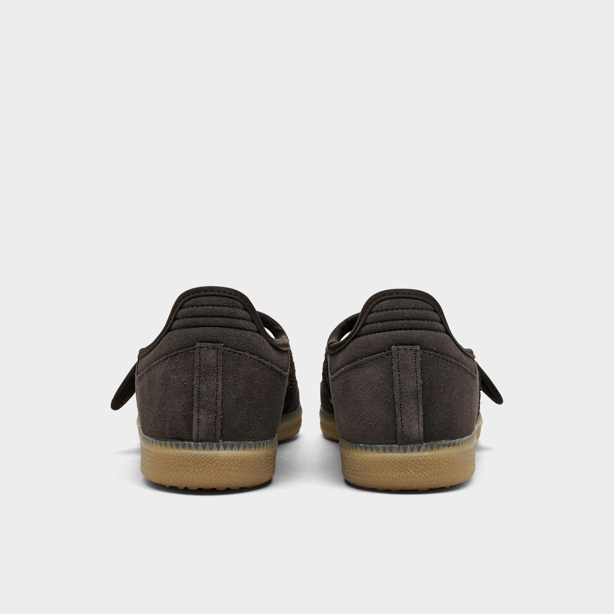 Women's adidas Originals Samba Jane Casual Shoes - Part 2 - Aurora Coffee/Aurora Coffee/Gold Metallic - Back view