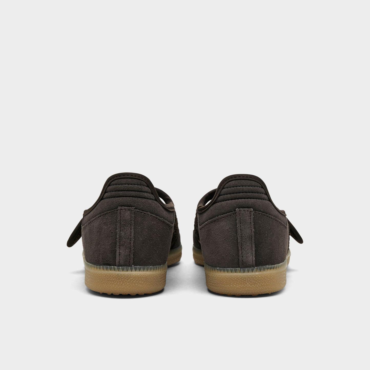 Women's adidas Originals Samba Jane Casual Shoes - Part 2 - Aurora Coffee/Aurora Coffee/Gold Metallic - Back view