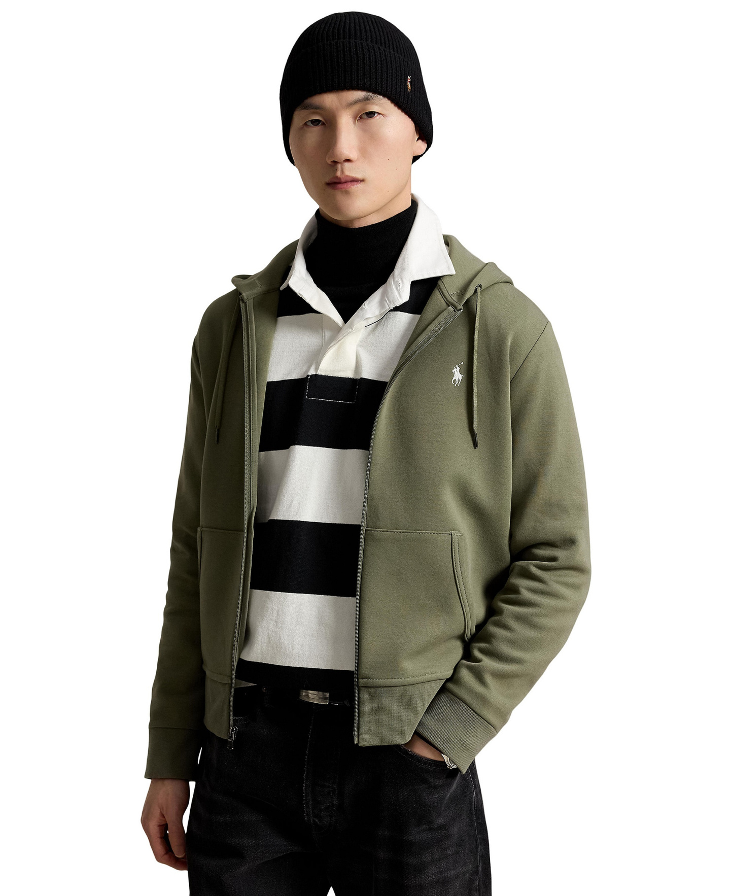 Polo Ralph Lauren Men's Double-Knit Full-Zip Hoodie - Cruise Olive/C1730