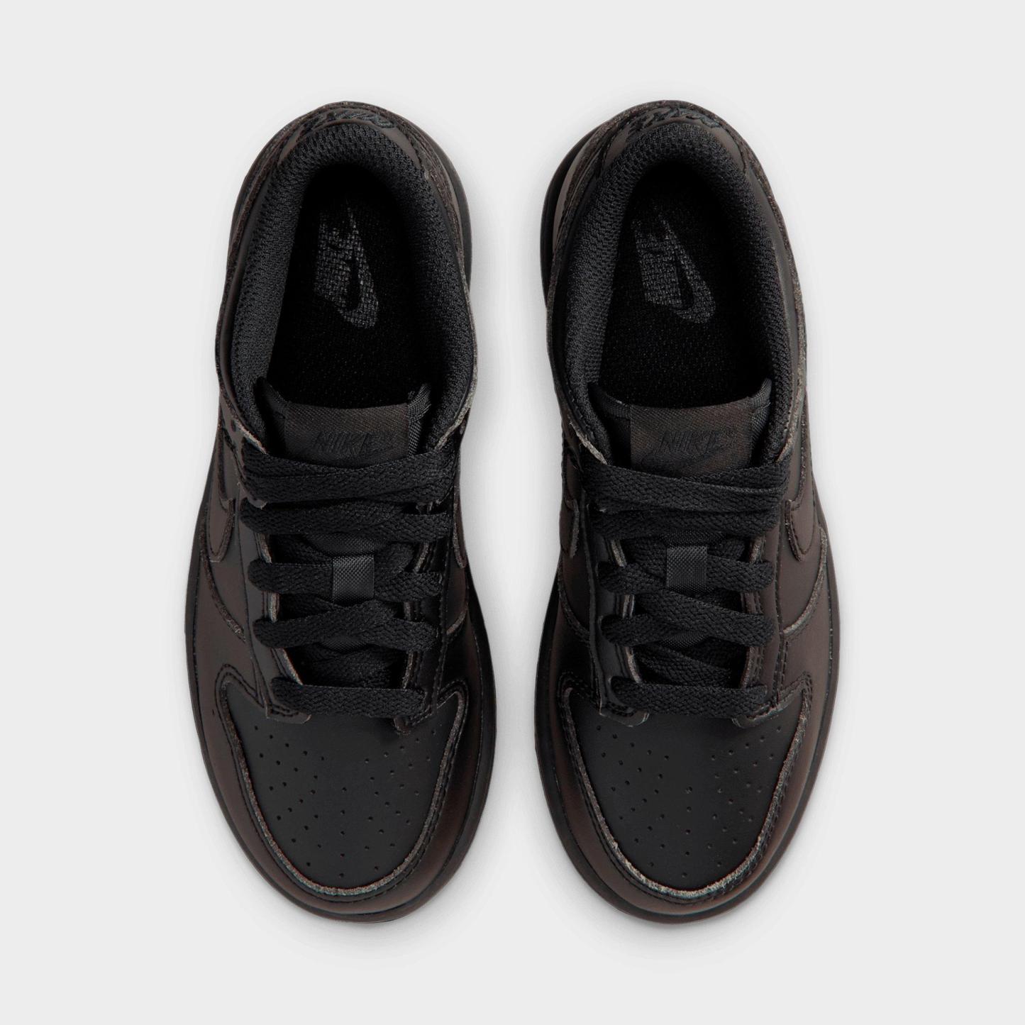 Little Kids' Nithtke Dunk Low Casual Shoes - Part 1 - Black - Top view