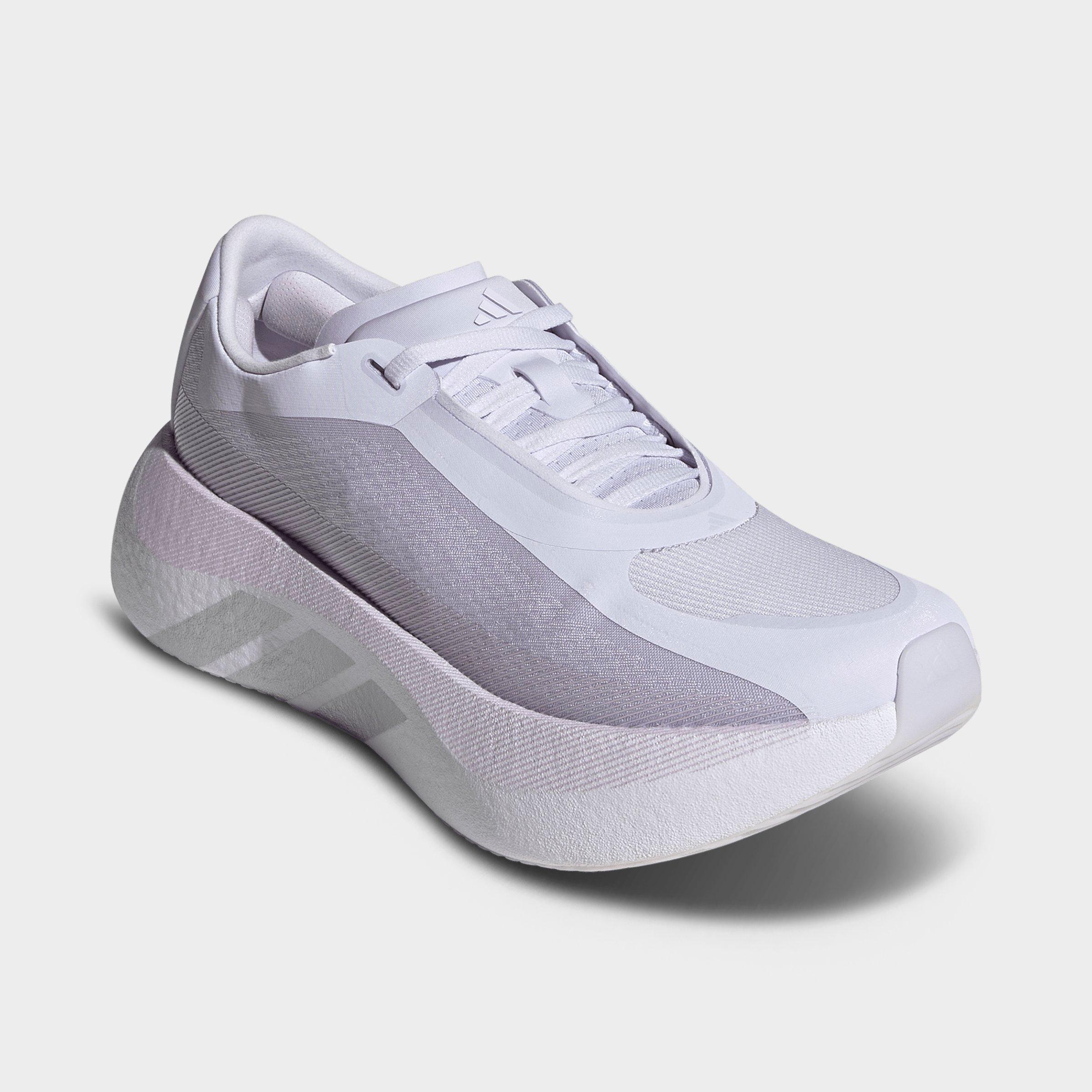Women's adidas Hyperboost Edge Running Shoes - Part 2 - Frozen Purple/Silver Metallic/Silver Dawn - Both shoes facing left