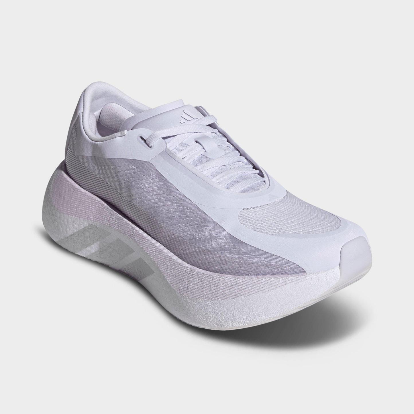 Women's adidas Hyperboost Edge Running Shoes - Part 2 - Frozen Purple/Silver Metallic/Silver Dawn - Both shoes facing left