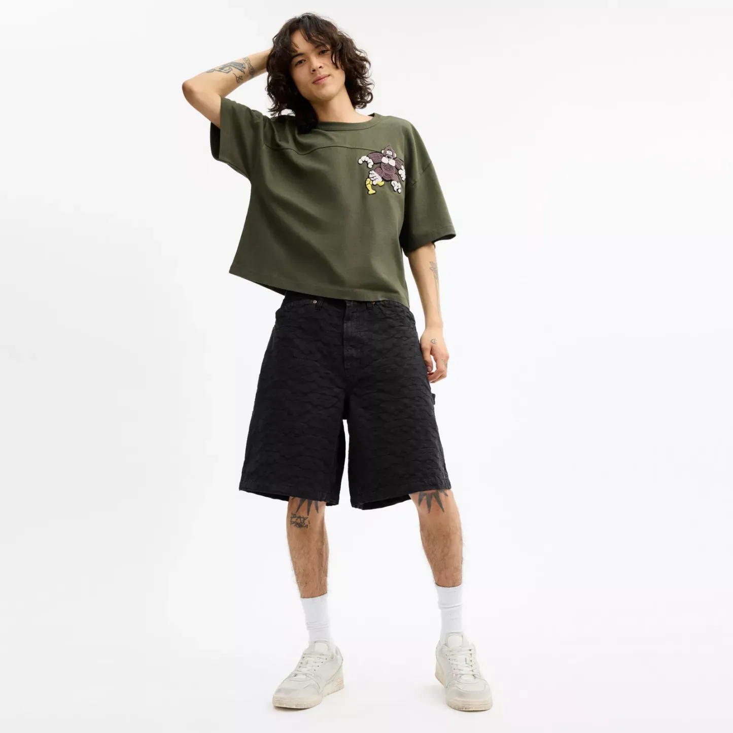 Coach | Brain Dead Denim Shorts - Black Signature - view 2