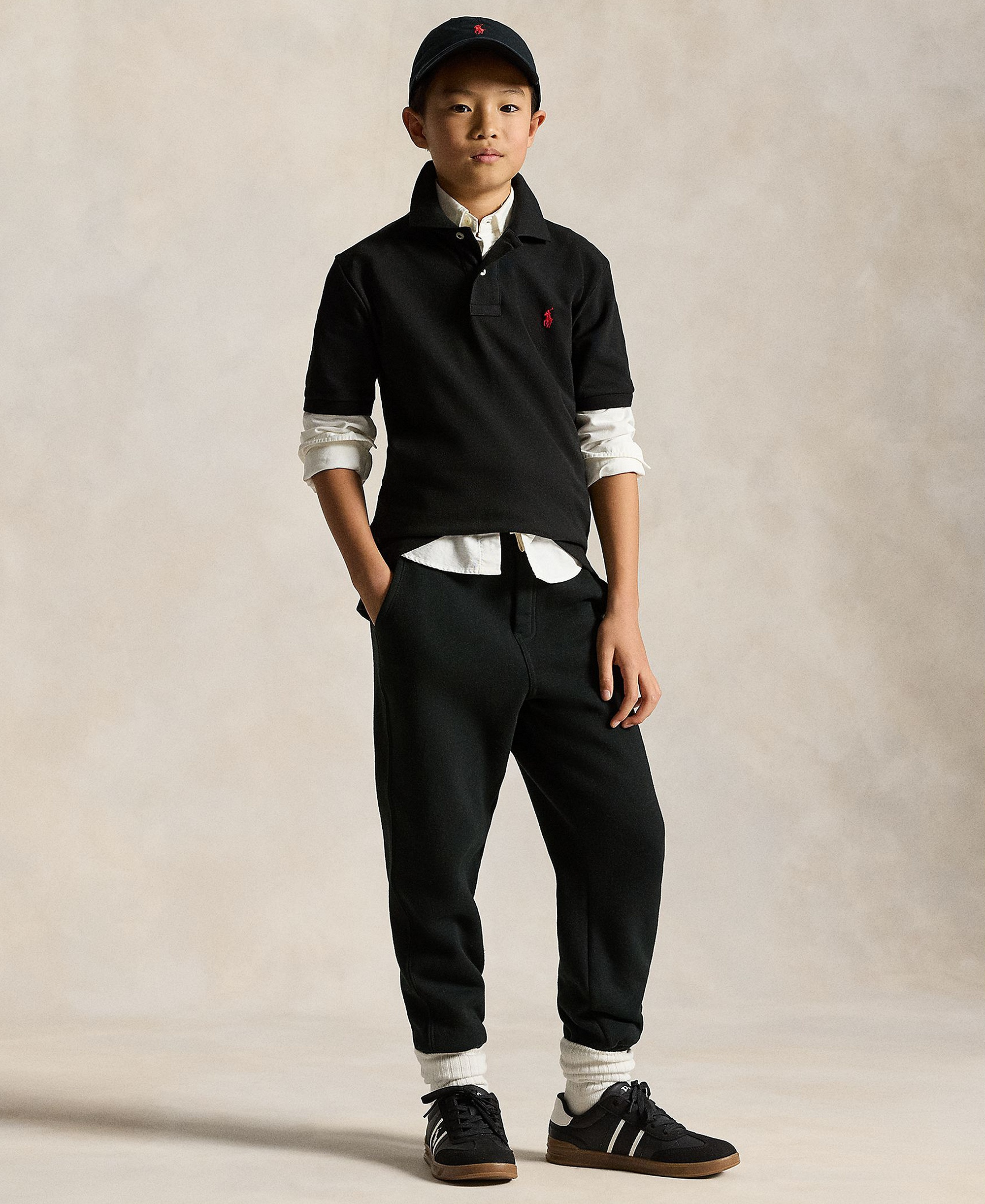 Polo Ralph Lauren 8-20 Boys' Cotton Mesh Logo Polo Shirt - Polo Black