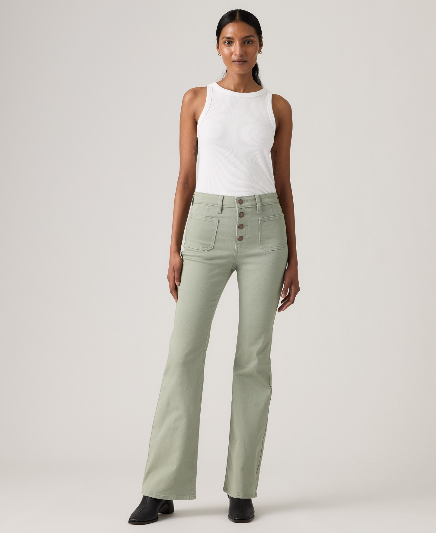 Levi's Women's 726 Patch Pocket High-Rise Slim-Fit Flare Jeans - Shadow