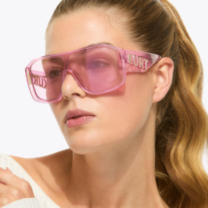 Kurt Geiger London Kurt Oversized Visor Sunglasses - Pink - view 2