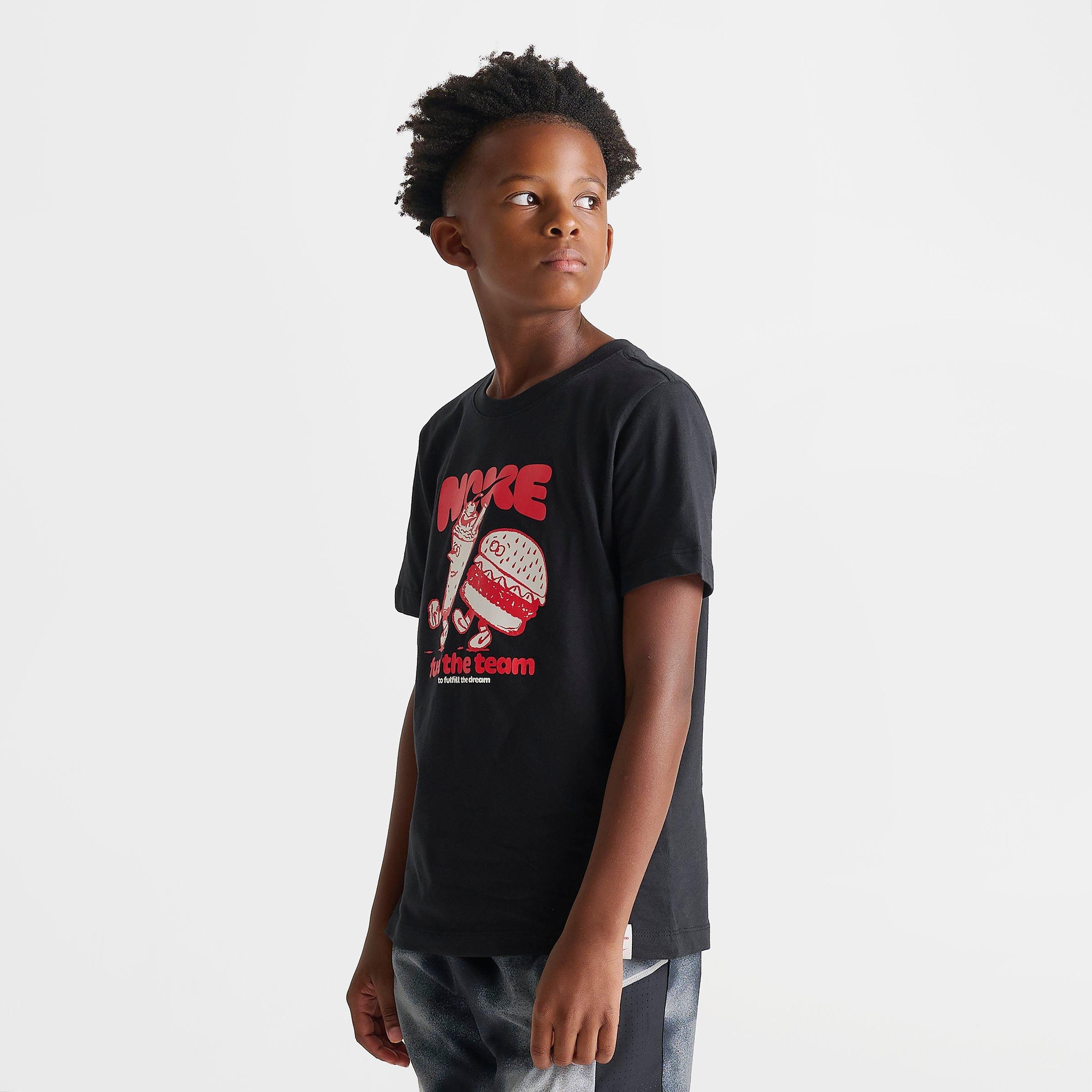 Big Kids' Nithtke Sportswear Fuel The Team T-Shirt - Black