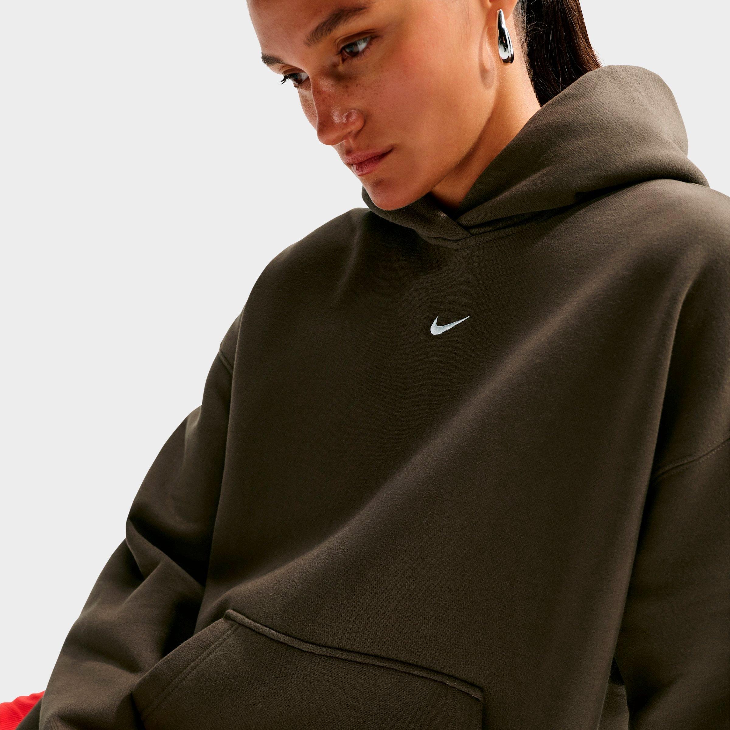 Women's Nithtke Studio Fleece Medium-Weight Camo Oversized Pullover Hoodie - Dark Hazel/Sail