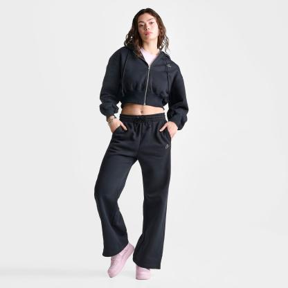 Women's Nike Sportswear Phoenix Fleece Goddess High-Waisted Wide-Leg Pants - Black