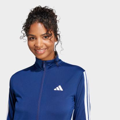 Women's adidas Sportswear DAYREADY Full-Zip Track Top - Dark Blue/White