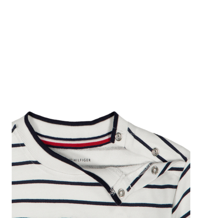 Tommy Hilfiger Baby Boys' Striped French Terry T-Shirt and Shorts, 2-Piece Set - White