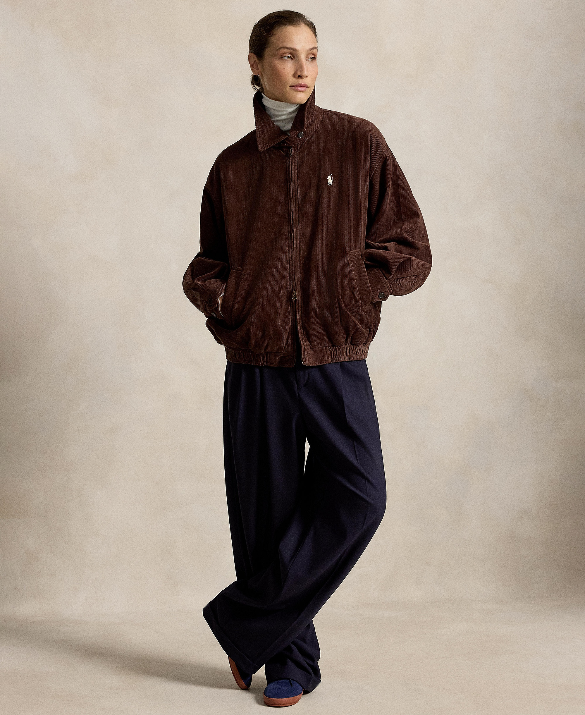 Polo Ralph Lauren Women's Bubble Relaxed-Fit Corduroy Jacket - Brown