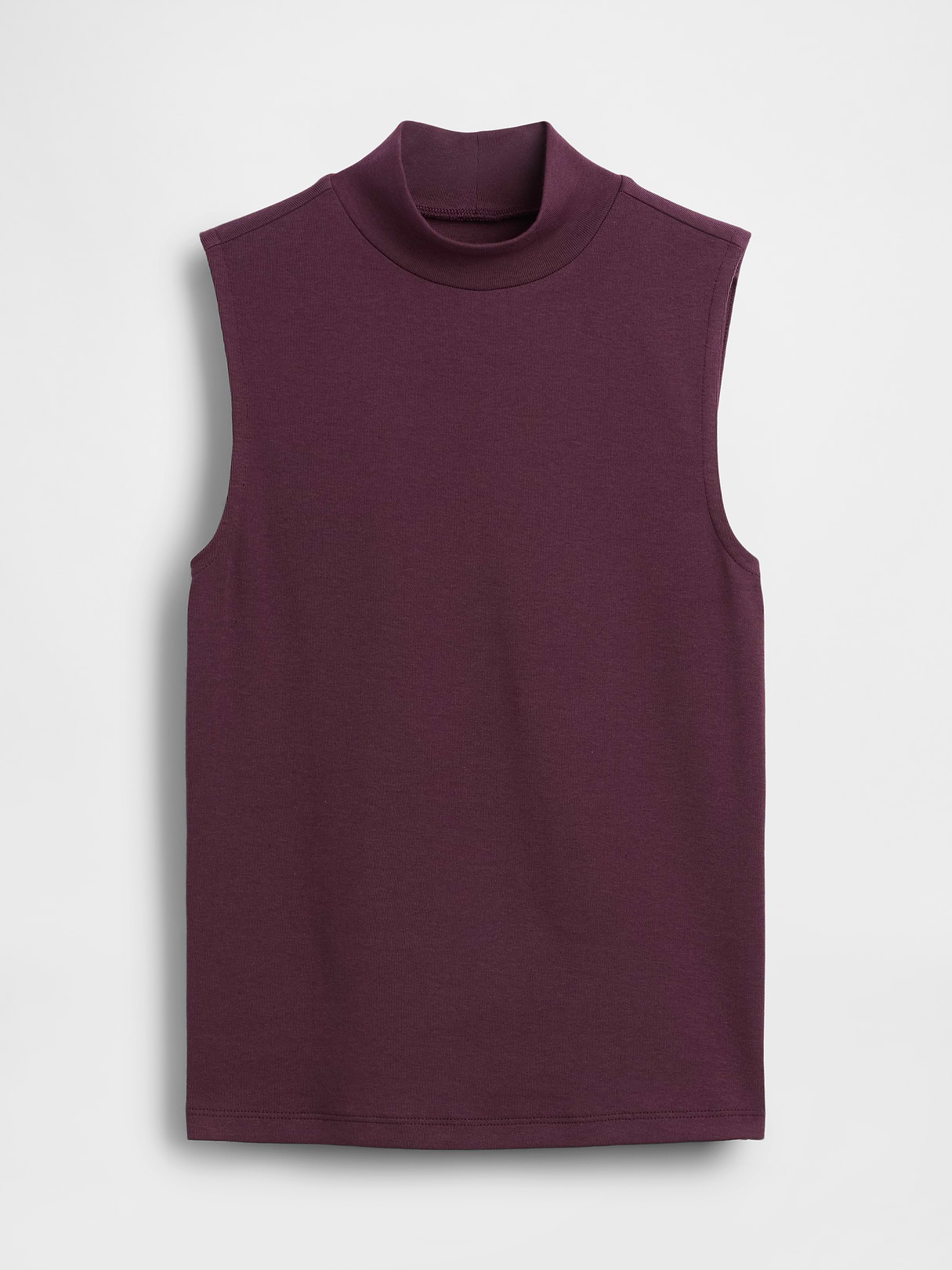 Modern Mockneck Tank Top - Burgundy bordeaux