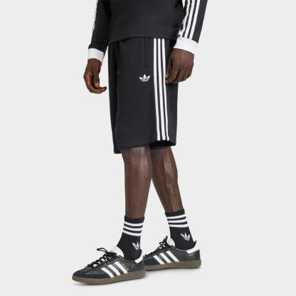 Men's adidas Originals 3-Stripes French Terry Shorts - Black - view 1