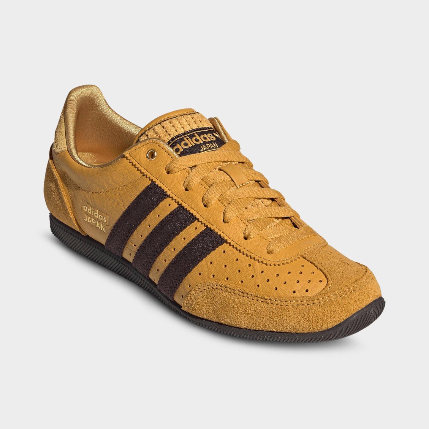 Women's adidas Originals Japan Casual Shoes - Part 1 - Preloved Yellow/Aurora Coffee/Gold Metallic - Both shoes facing left