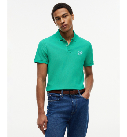 Tommy Hilfiger Men's Classic-Fit Embroidered Script Logo Polo Shirt - Jade Wink