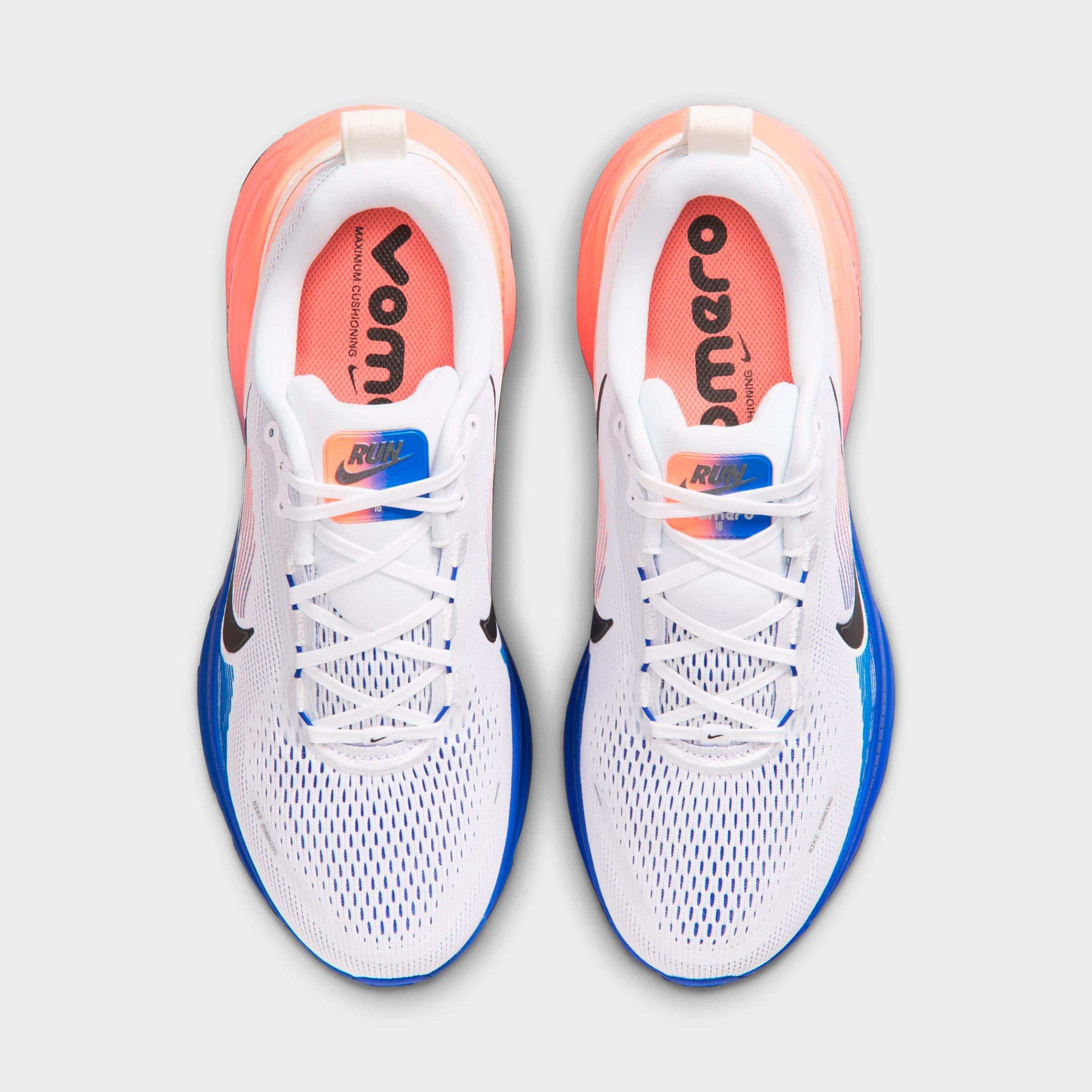 Men's Nithtke Vomero 18 Running Shoes - Part 1 - White/Racer Blue/Atomic Pink/Black - Top view