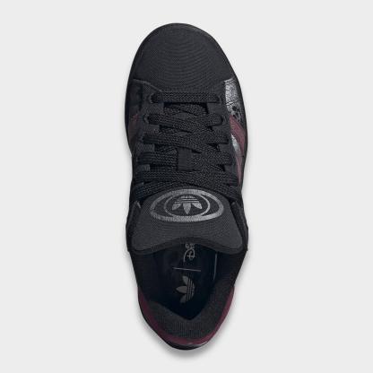 Big Kids' adidas Originals Campus 00s Casual Shoes - Black/Maroon/Gum - Top view